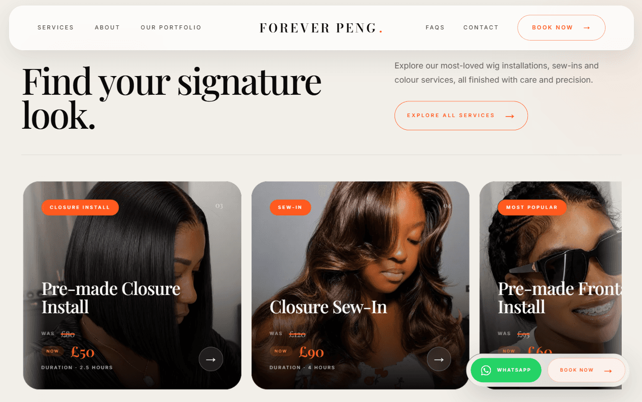 Forever Peng Hair project detail 2
